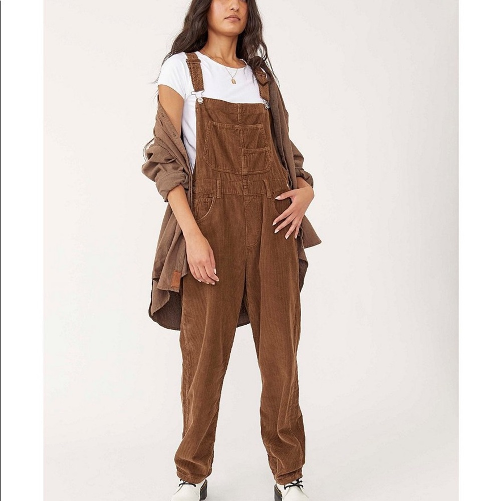 Ziggy Corduroy Square Neck Sleeveless Overalls